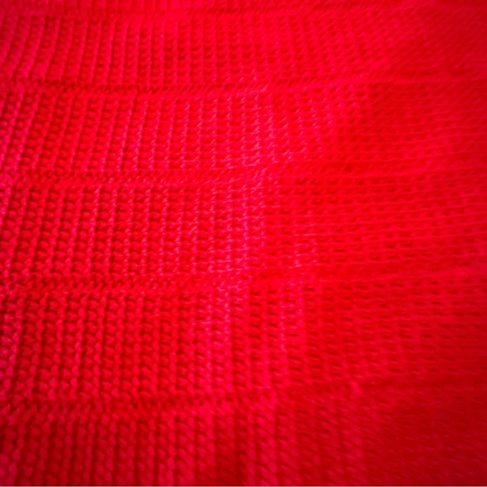 Handmade Bright‎ Red Throw Blanket with Tassels